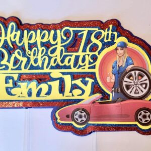 Girl Mechanic Cake Topper